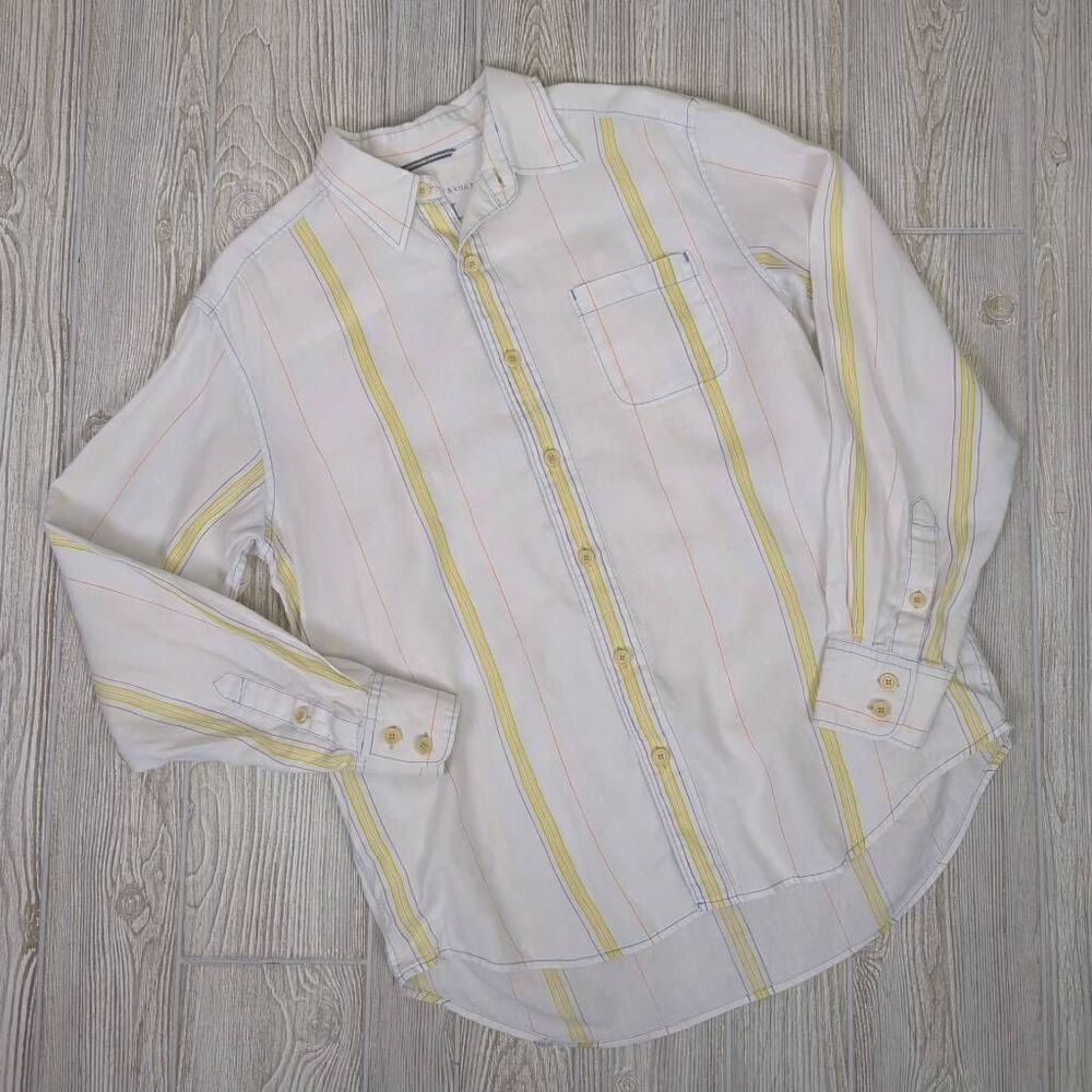 Tommy Bahama Relax Linen Shirt Long Sleeve Casual Button Down Size Medium Relaxe